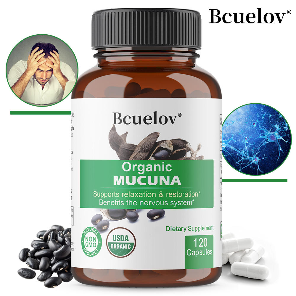 Tulsi Holy Basil - Organic Mucuna Capsules - Supports Relaxation