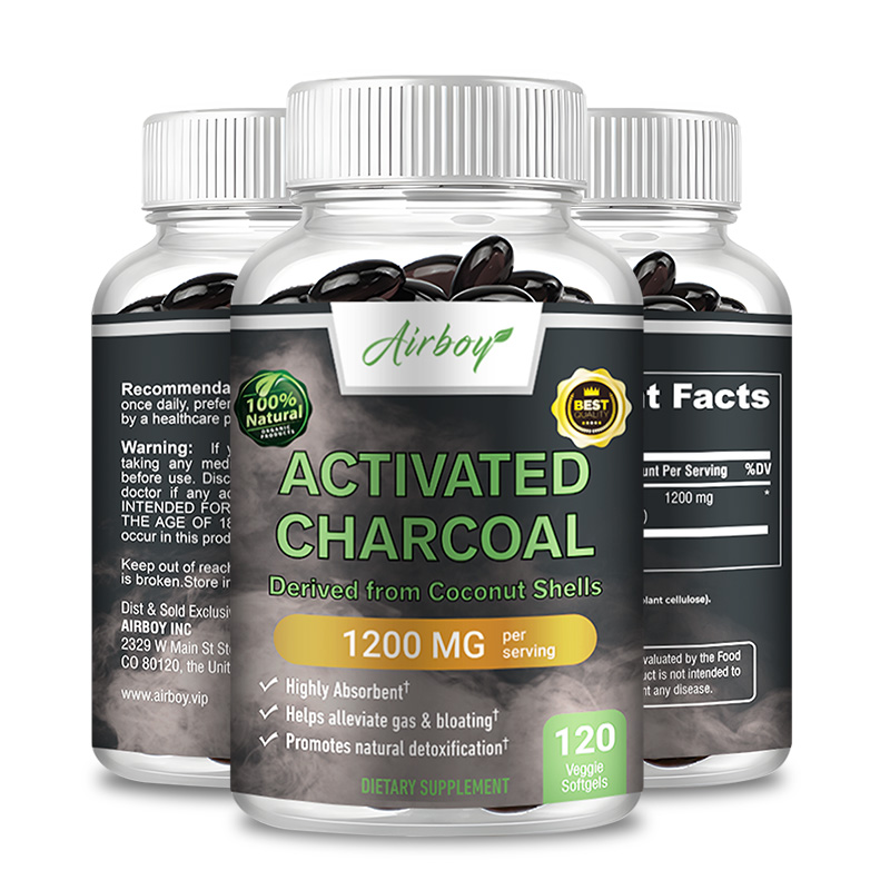 Tulsi Holy Basil - Activated Charcoal Capsules - Gut Health,