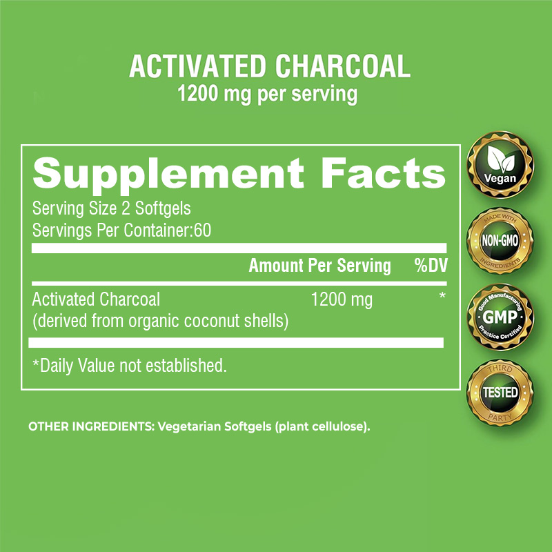 Activated Charcoal Capsules -  - đánh giá và giá Tulsi Holy Basil