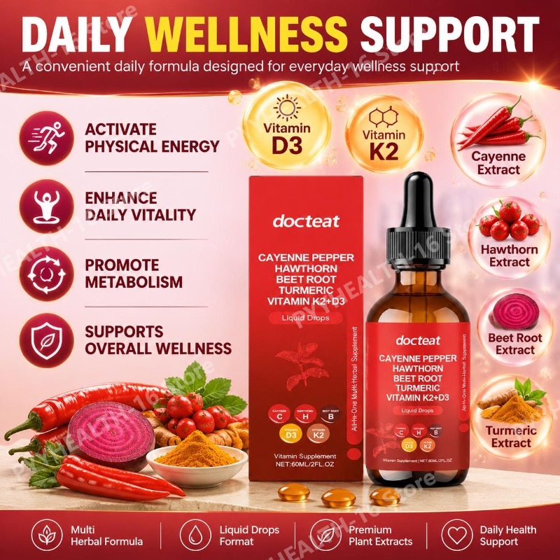 Docteat Vitamin K2+D3 Liquid D - đánh giá và giá Herbal Wellness Liquid